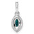 14K White Gold Lab Grown VS/SI FGH Dia and Created Alexandrite Pendant PM9354-AX-010-WLG