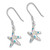 Sterling Silver Rhodium-plated Pink/Blue Created Opal Starfish Earrings QE14039
