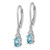 Sterling Silver Rhodium-plated Diamond and Blue Topaz Earrings QE10173BT