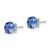 Sterling Silver Rhod-pltd Blue Crystal Birthstone Earrings QE14067SEP