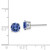 Sterling Silver Rhod-pltd Blue Crystal Birthstone Earrings QE14067SEP