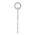 Sterling Silver Rhodium-plated 4-leaf Clover Polished Disc Charm QC231