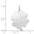 Sterling Silver Rhodium-plated 4-leaf Clover Polished Disc Charm QC231