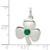 Sterling Silver Clover with Green Glass Charm QC2005