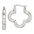 Sterling Silver Polished Clover Hoop Earrings QE14146