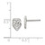 Sterling Silver Polished Double Open Heart Children's Post Earrings QE107