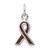 Sterling Silver Brown Enameled Awareness Charm QC6837