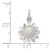 Sterling Silver Floral Charm QC2011