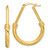 Sterling Silver Gold Tone Textured Hoop Earrings QE14164