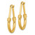 Sterling Silver Gold Tone Textured Hoop Earrings QE14164