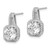 Sterling Silver Rhodium-plated CZ Halo Post Earrings QE14215