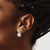 Sterling Silver Rhodium-plated CZ Halo Post Earrings QE14215