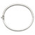 Sterling Silver Rhodium-plated Clear CZ Oval Hinged Bangle Bracelet QB262