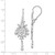 Cheryl M Sterling Silver Rhodium-plated Fancy Brilliant-cut Bezel CZ Kidney Wire Dangle Earrings QCM108
