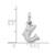 Sterling Silver Rhodium Plated Polished Jumping Dolphin Charm QC9266