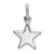 Sterling Silver Rhodium Plated Polished Star Charm QC9224