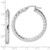 Sterling Silver Rhodium-plated Textured 4x40mm Hoop Earrings QE11509