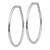 14k White Gold 3x50mm Polished Round Omega Back Hoop Earrings PRE925W