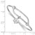Sterling Silver Rhodium-plated Polished Flower Adjustable Baby Bangle QB671