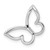 14k White Gold Polished Butterfly Diamond Chain Slide PM8522-020-WA
