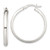 Sterling Silver Polished 4mm Round Hoop Earrings QE13182