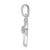 Sterling Silver Rhodium Plated CZ Open Cross Pendant QC7332