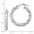 Sterling Silver Rhodium-plated 4x20mmTwisted Hoop Earrings QE13129