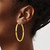 Sterling Silver Gold-Tone Polished 2x45mm Hoop Earrings QE13136