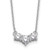 14K White Gold Lab Grown Diamond VS/SI FGH 3 Stone Complete Necklace PM7983-100-WLG