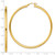 Sterling Silver Gold-Tone Polished 3x65mm Hoop Earrings QE13151