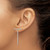 Sterling Silver Rhodium-plated CZ Dangle Earrings QE14822