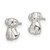 Sterling Silver Polished Puppy Post Earrings QE16500