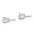 Sterling Silver Polished 4mm Round CZ Stud Earrings QE12182