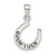 Sterling Silver Enamel Good Luck Horse Shoe Pendant QC9552