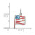 Sterling Silver Polished Enamel American Flag Pendant QC8636