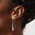 Sterling Silver Rh-Plated Polished Teardrop Threader QE15725