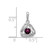 14k White Gold Rhodolite Garnet Triangle Pendant PM7395-RG-W