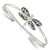 Sterling Silver Abalone Dragonfly Bangle Bracelet QB1161