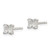 Sterling Silver Polished 4mm Princess CZ Stud Earrings QE12178