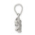 Sterling Silver Polished & Textured Crocodile Pendant QC8737