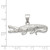 Sterling Silver Polished & Textured Crocodile Pendant QC8737