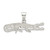 Sterling Silver Polished & Textured Crocodile Pendant QC8737