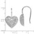 Sterling Silver Rhodium-plated Heart Dangle Earrings QE14889