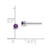 Sterling Silver Rhodium-plated 3mm Round Amethyst Post Earrings QBE25FEB