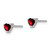 Sterling Silver Rhodium-plated 4mm Heart Garnet Post Earrings QBE27JAN