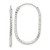 Sterling Silver Polished & D/C Oblong Endless Hoop Earrings QE15827