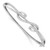 Sterling Shimmer Sterling Silver Rhodium-plated 83 Stone CZ Hinged Bangle Bracelet QB1068