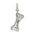 Sterling Silver Rhodium-plated CZ Dog Bone Top Dog Charm QC7821