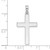 De-Ani Sterling Silver Rhodium-plated Polished Flat Latin Cross Pendant QC10182