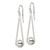 Sterling Silver Polished Triangle & Ball Dangle Shepherd Hook Earrings QE16093